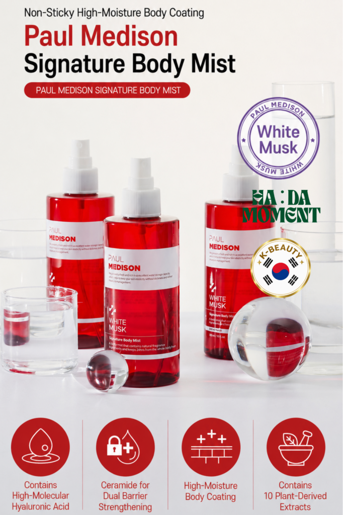 PAUL MEDISON Signature Body Mist White Musk 211ml Moisturizing Fragrance Mist (1)